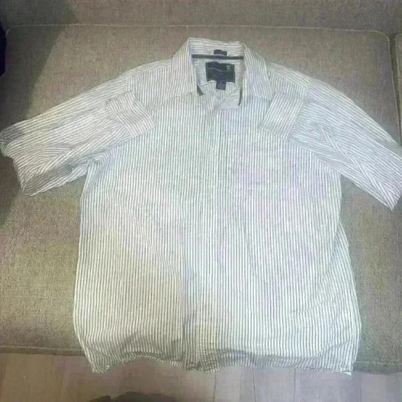 Duck Head Men's Size XLarge Blue Striped Long Sleeve Button Down Shirt sku 039 - Picture 2 of 5